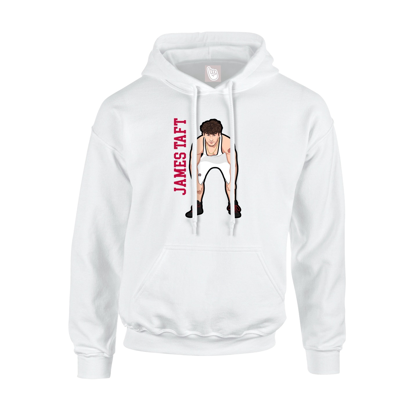 Hoodie — Name Vertical in White