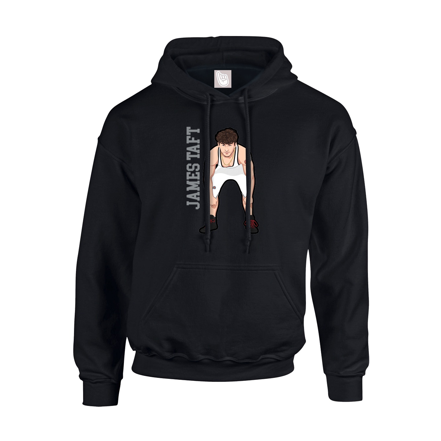 Youth Hoodie — Name Vertical in Black