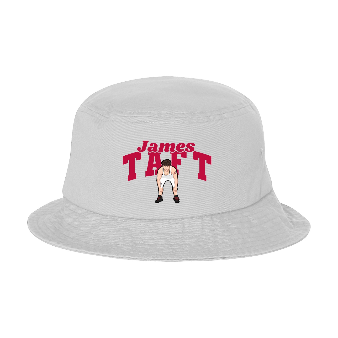 Bucket Cap — Signature Arch in White
