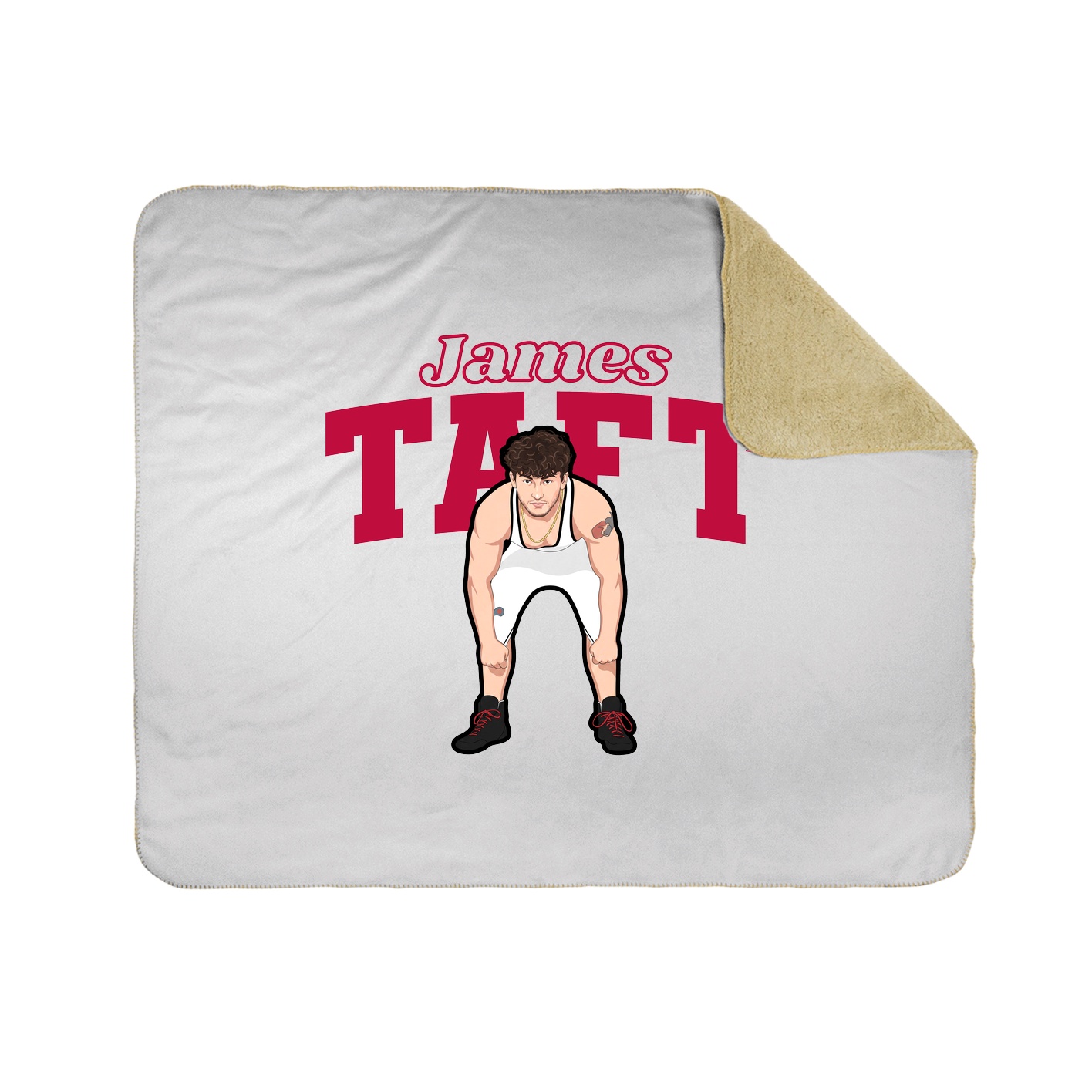 Throw Blanket — Name Arch in White