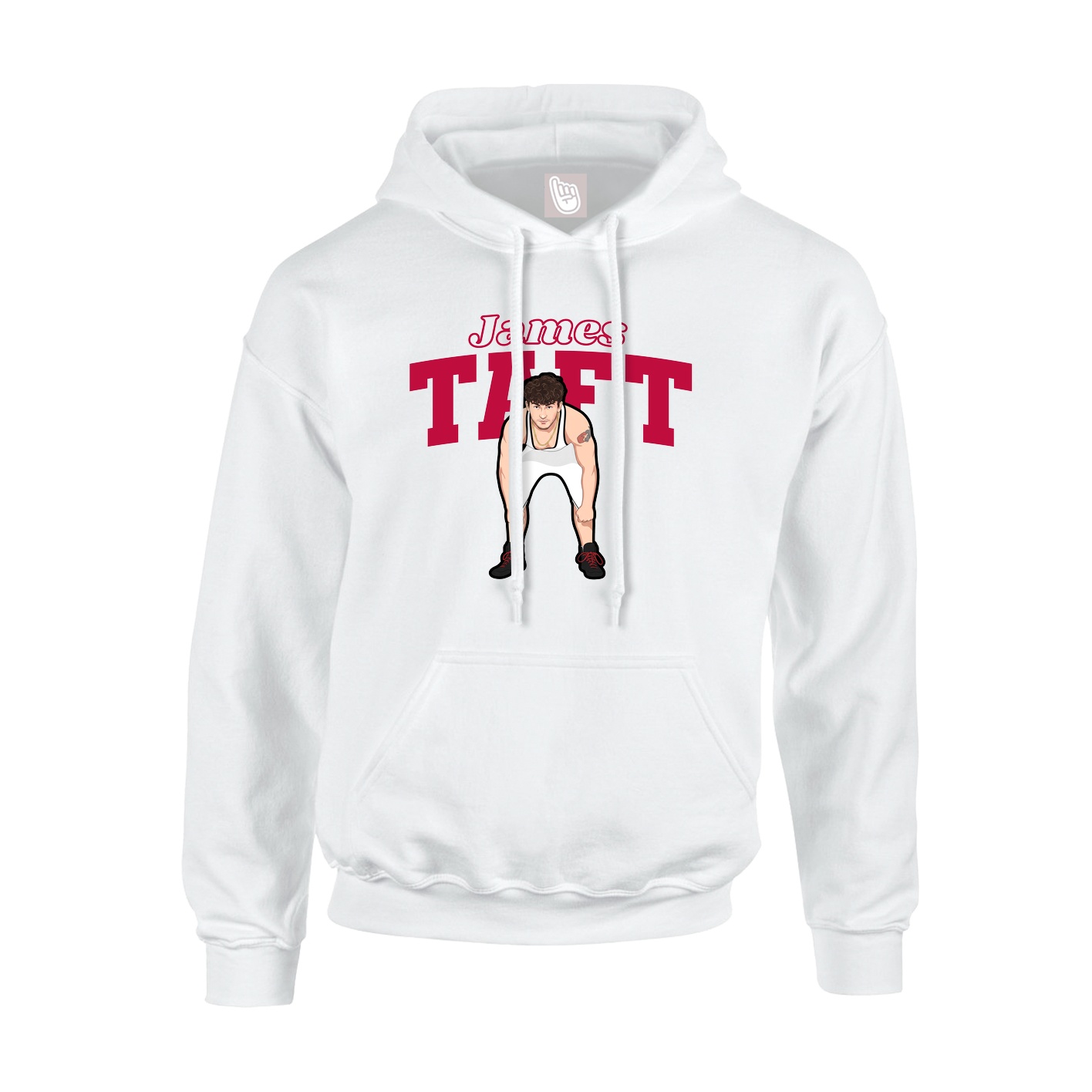 Hoodie — Name Arch in White