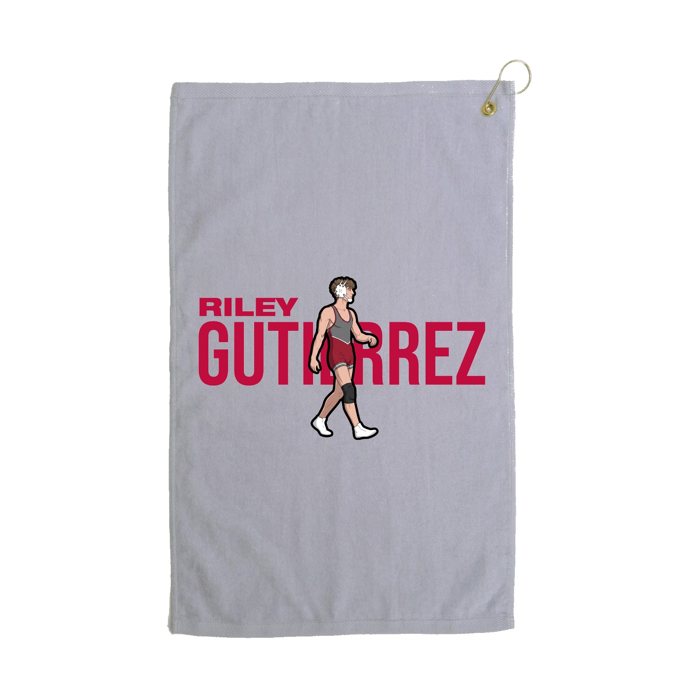 Golf Towel — Player Name in Grey
