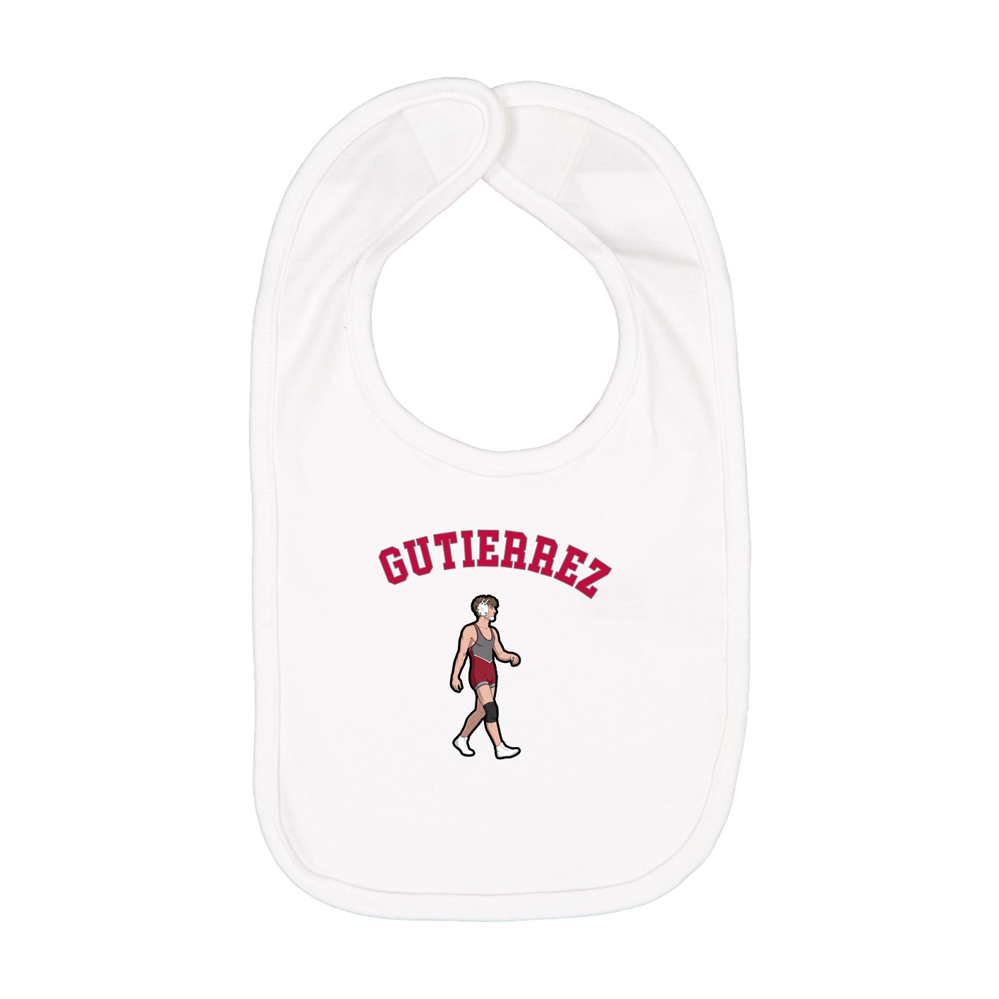 Infant Bib — Shirsey Arch in White