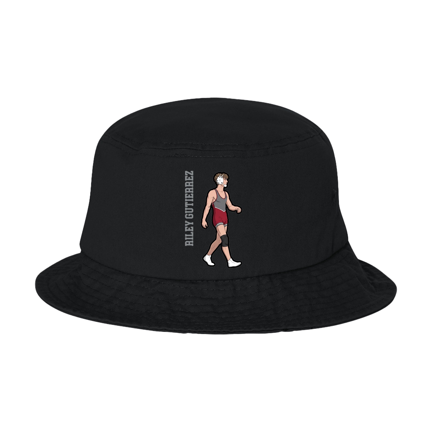 Bucket Cap — Name Vertical in Black