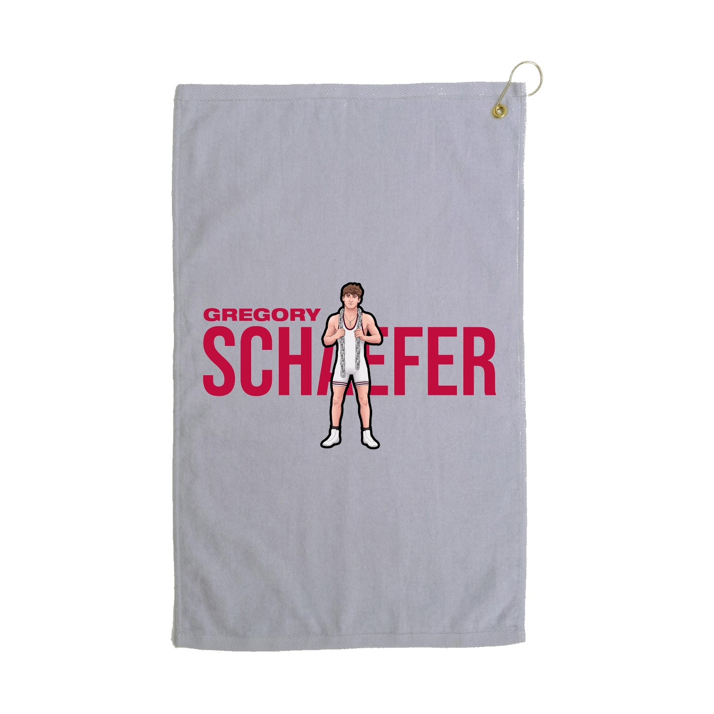 Golf Towel — Player Name in Grey