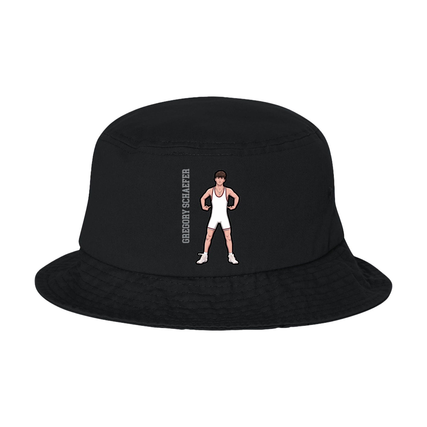 Bucket Cap — Name Vertical in Black