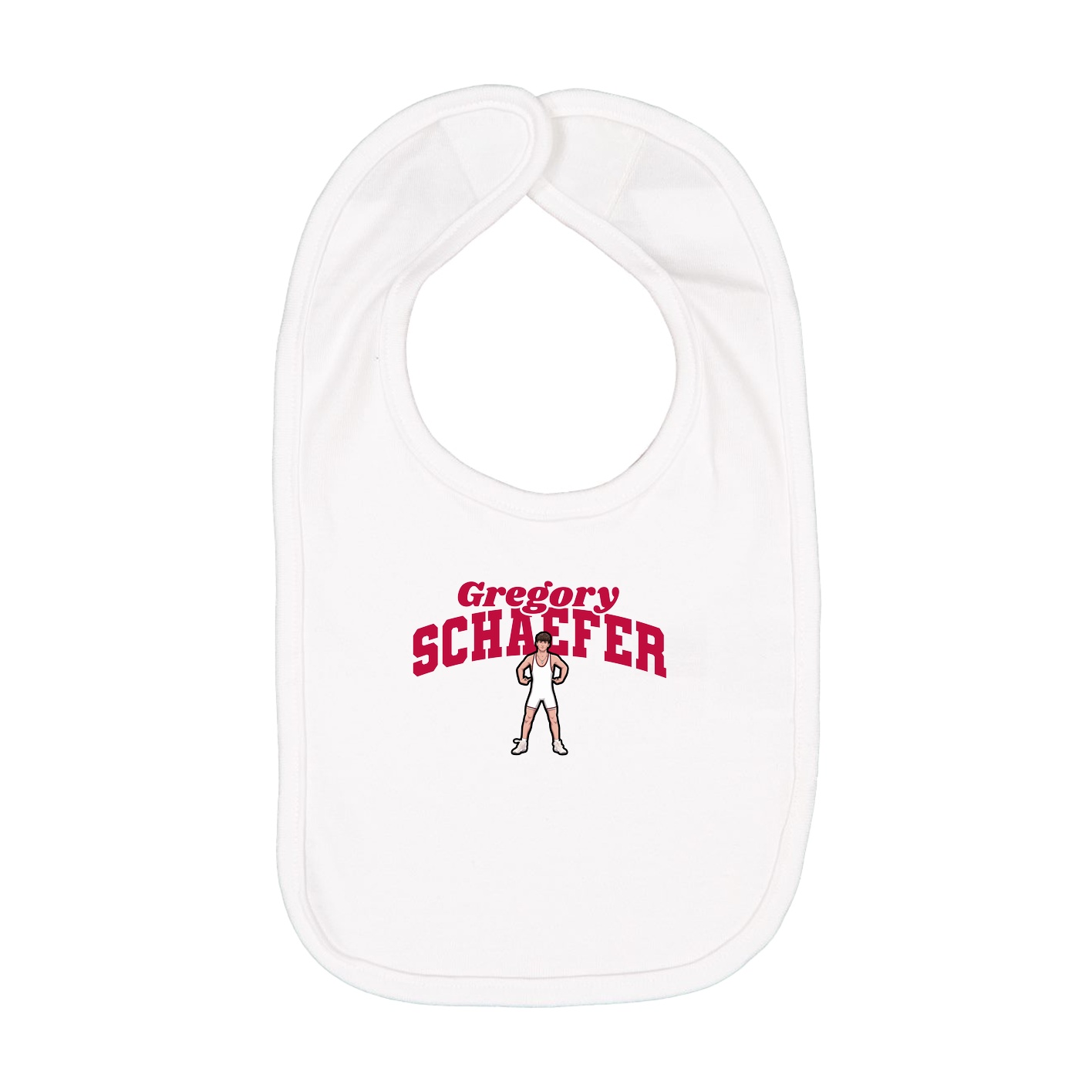 Infant Bib — Signature Arch in White