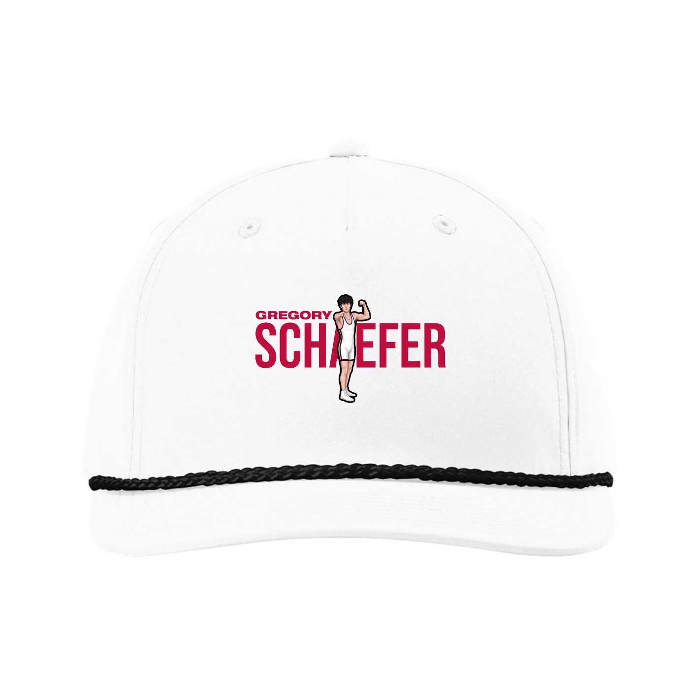 Five-Panel Classic Rope Cap — Player Name in White