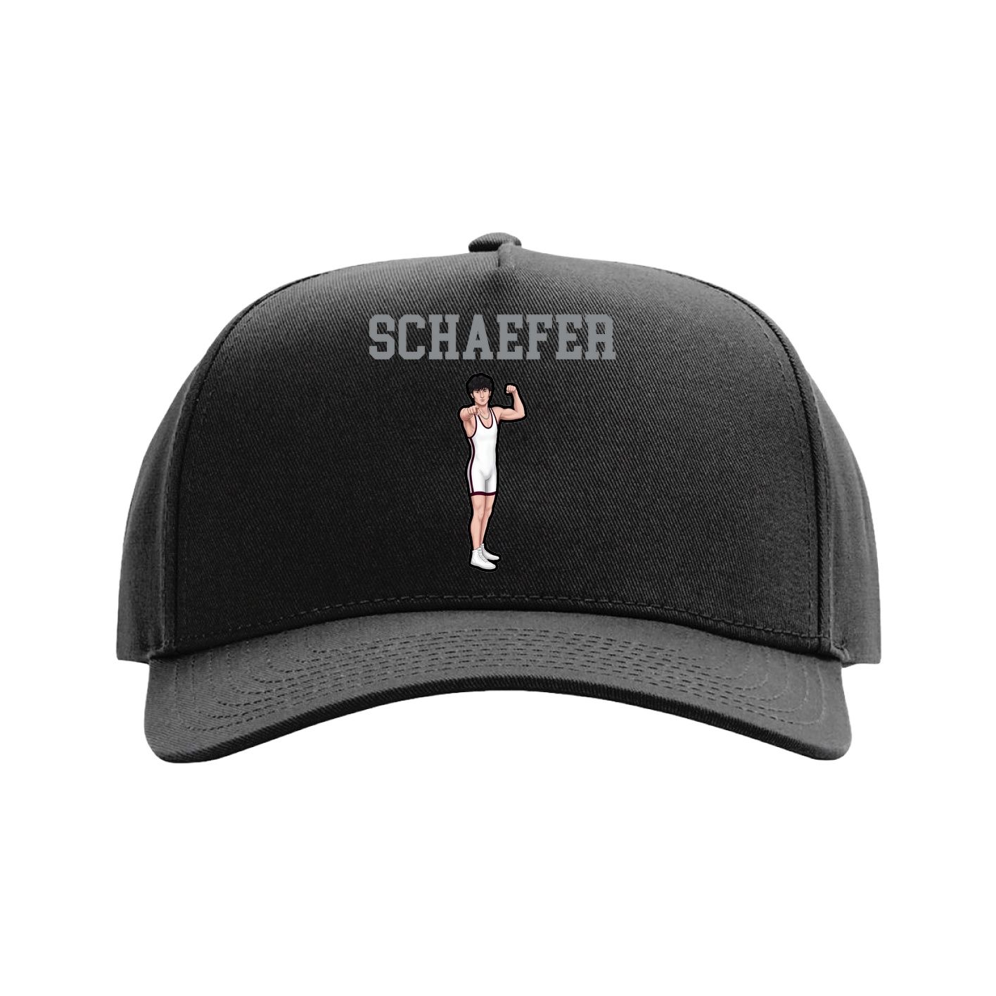 Full Fabric Five-Panel Champ Cap — Shirsey in Black