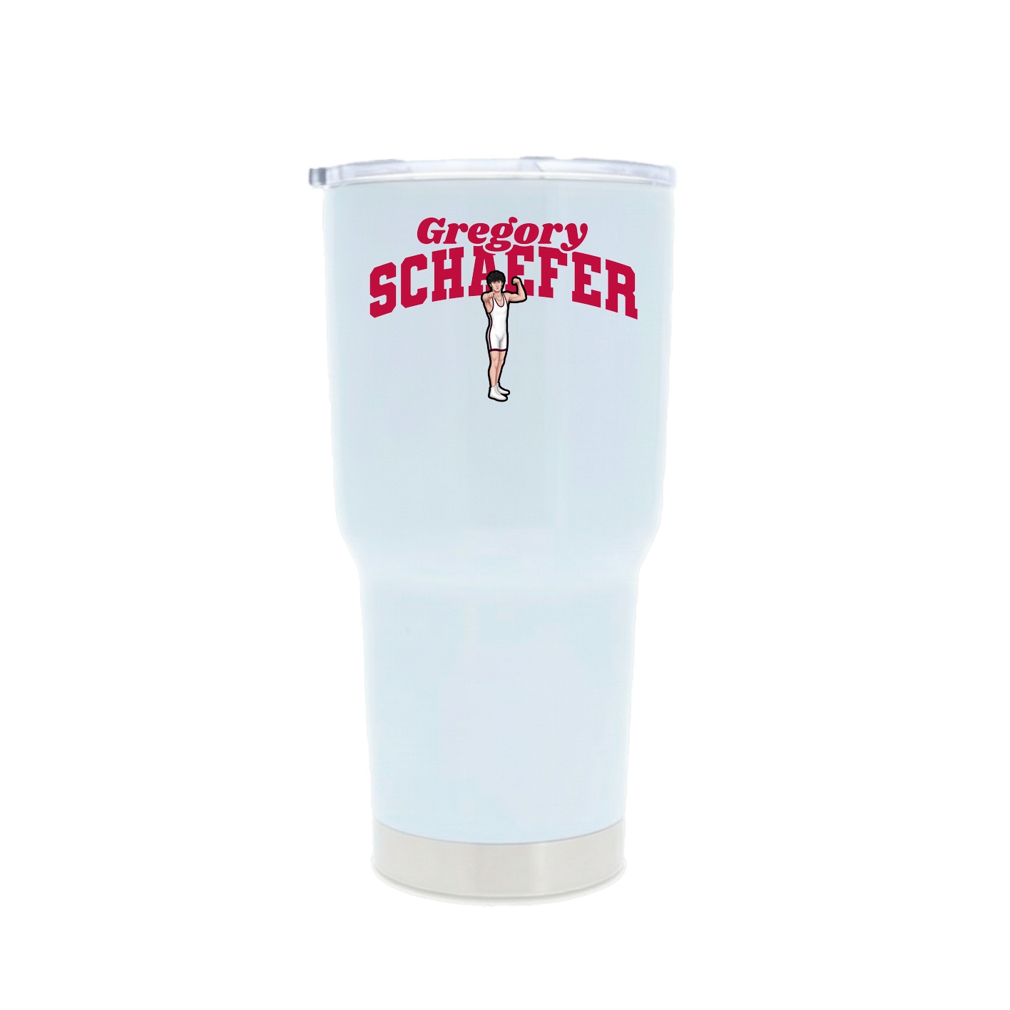 30oz Stainless Steel Tumbler — Signature Arch in White