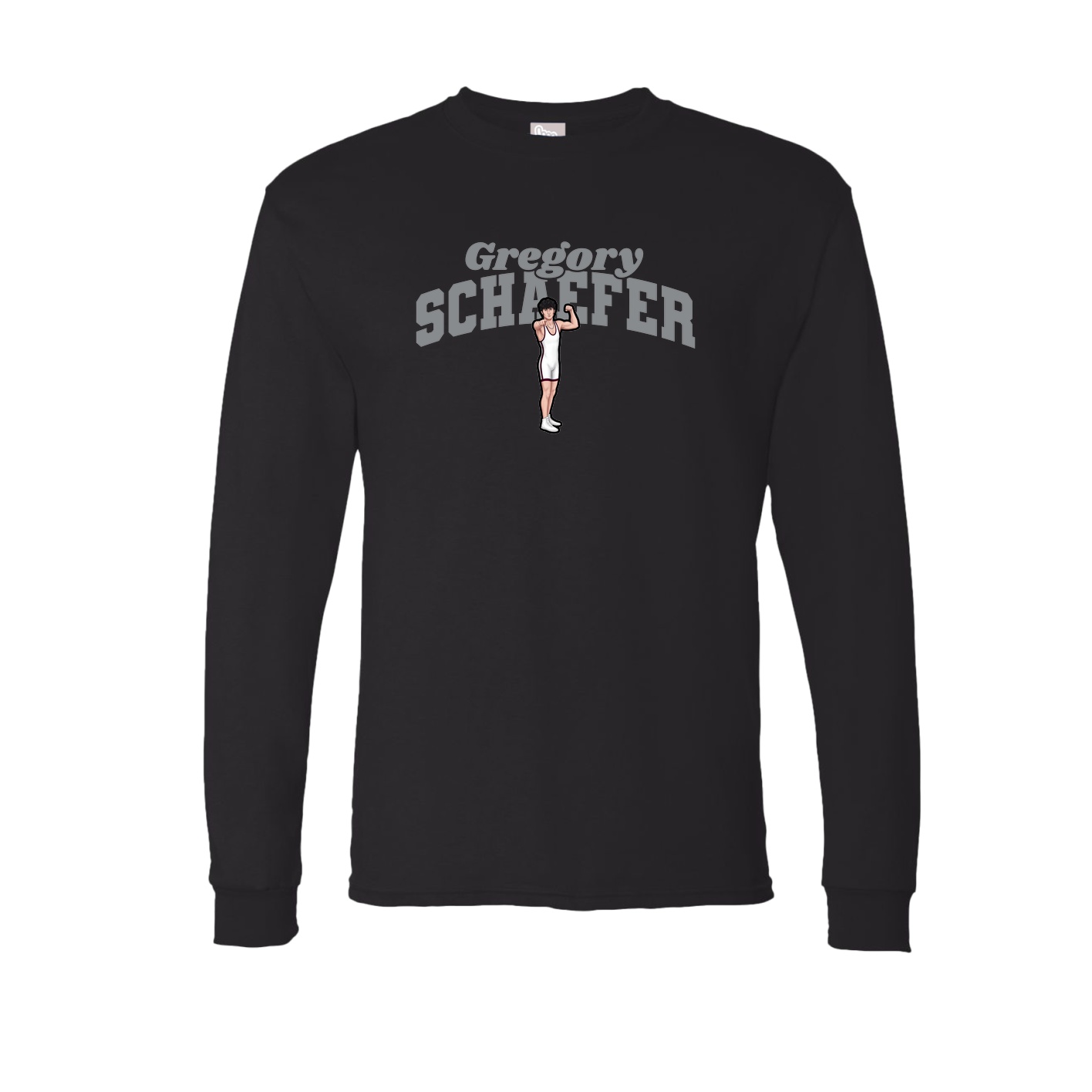 Long Sleeve Tee — Signature Arch in Black