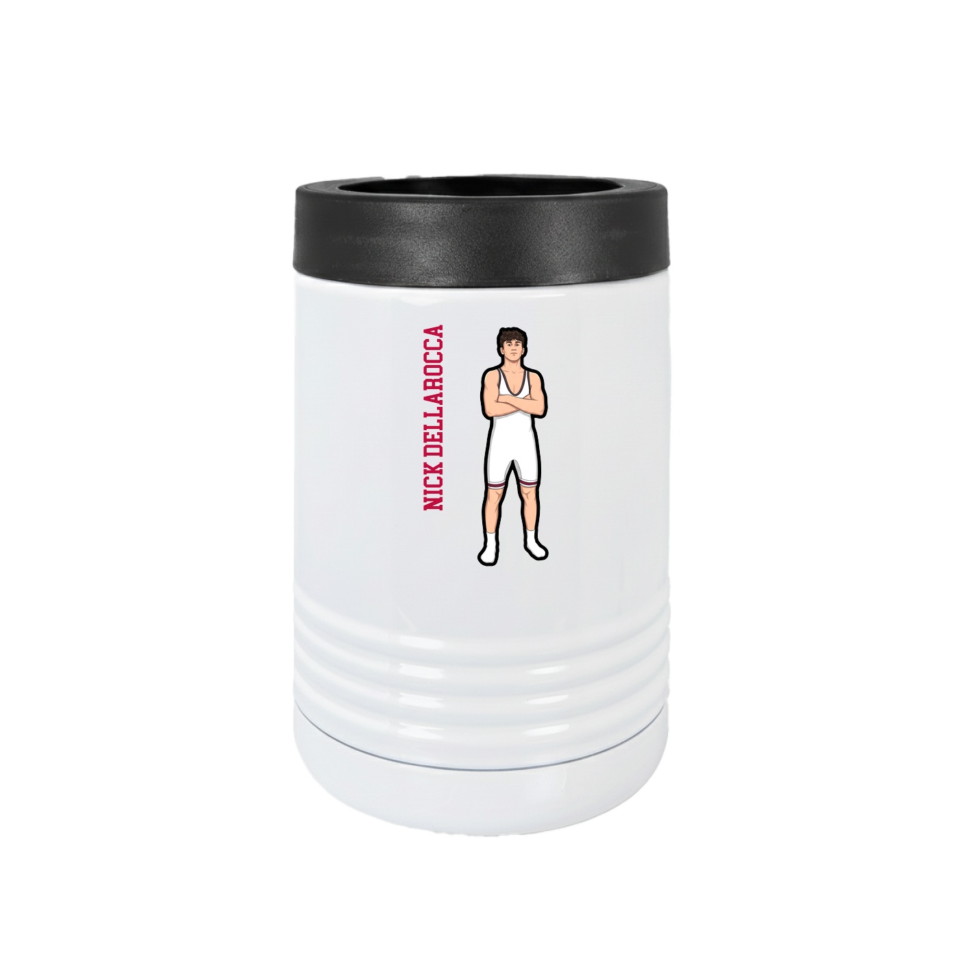 Beverage Holder — Name Vertical in White
