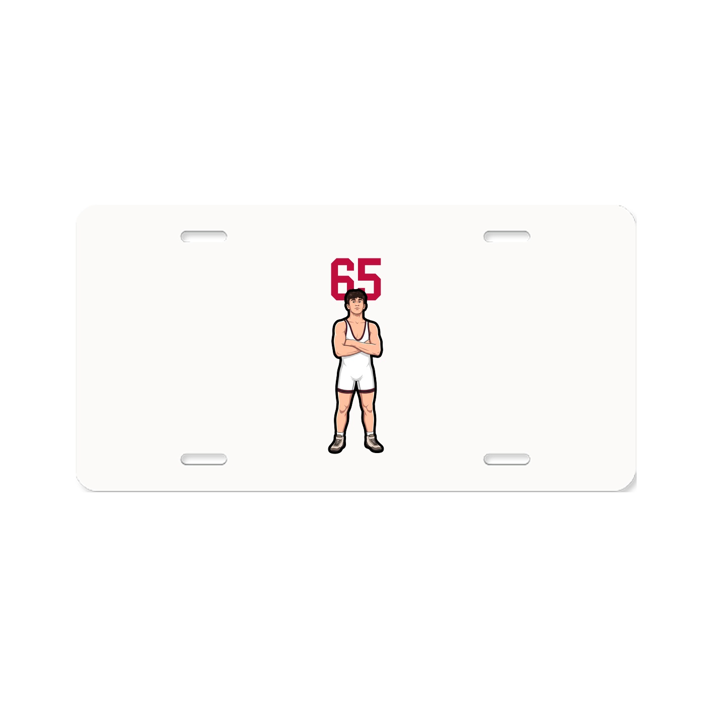License Plate — Number Top in Classic