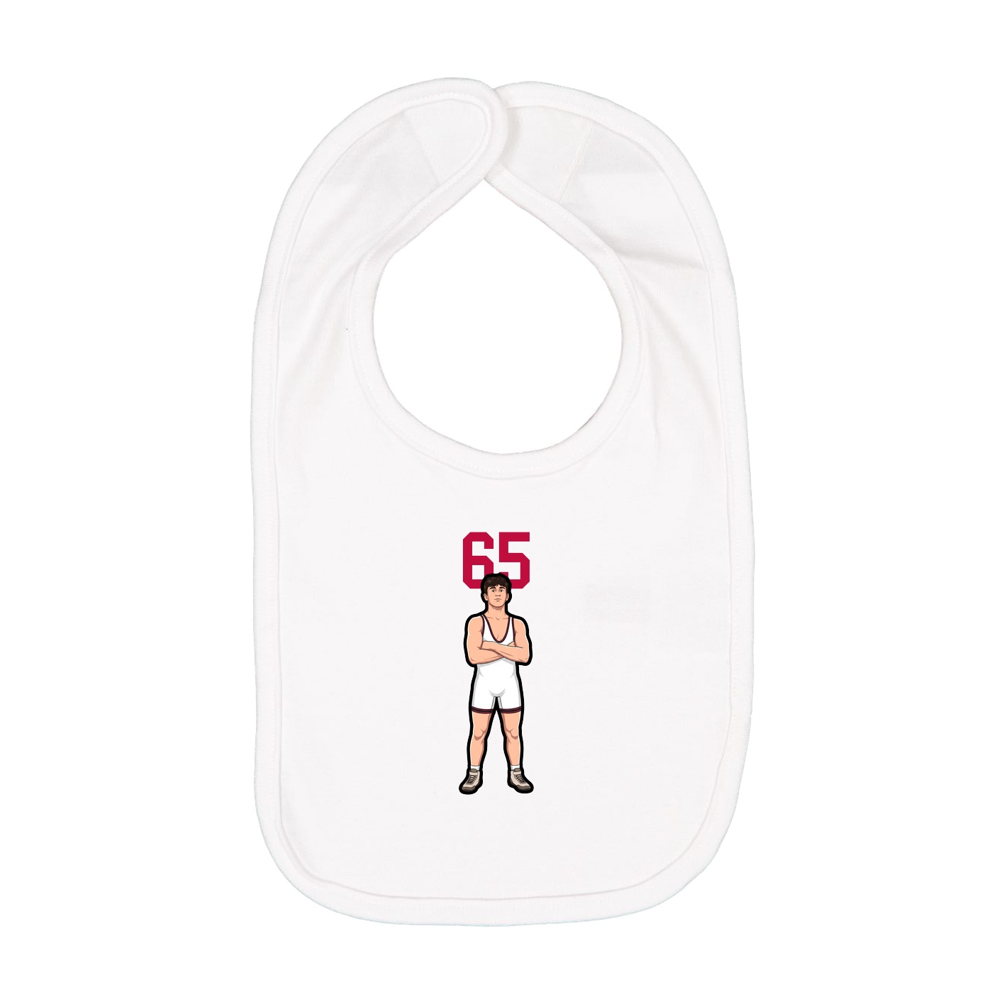 Infant Bib — Number Top in White