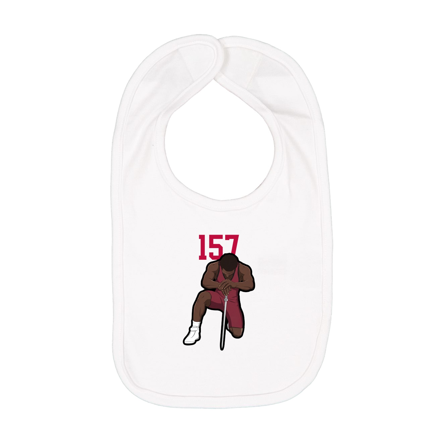 Infant Bib — Number Top in White