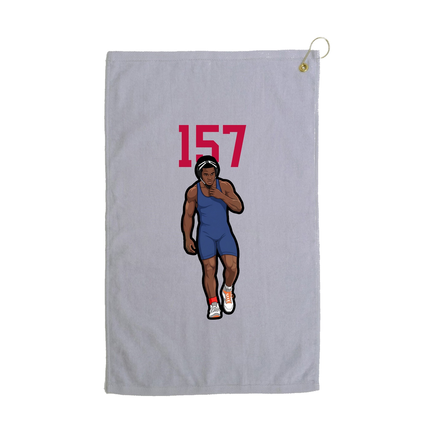 Golf Towel — Number Top in Grey