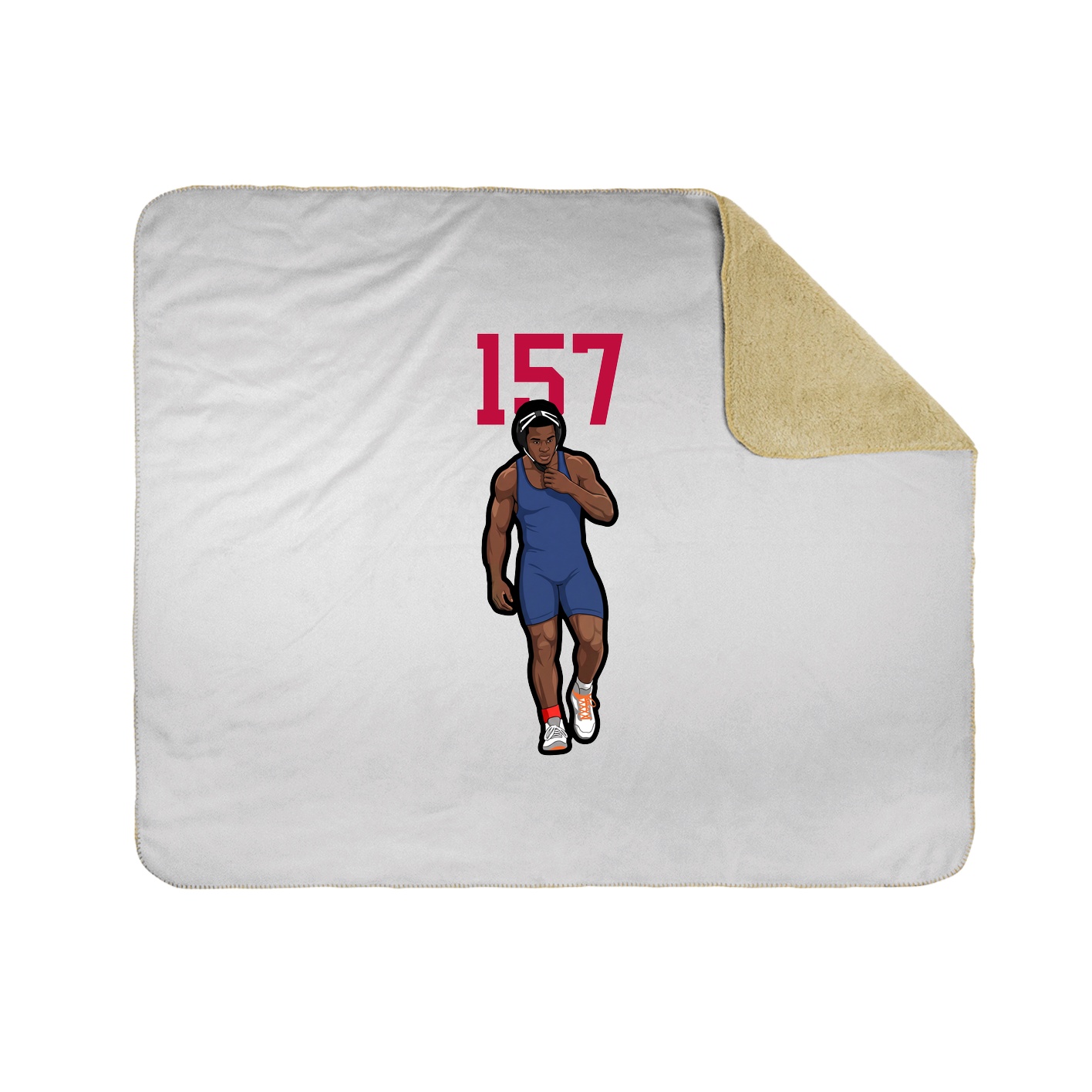 Throw Blanket — Number Top in White