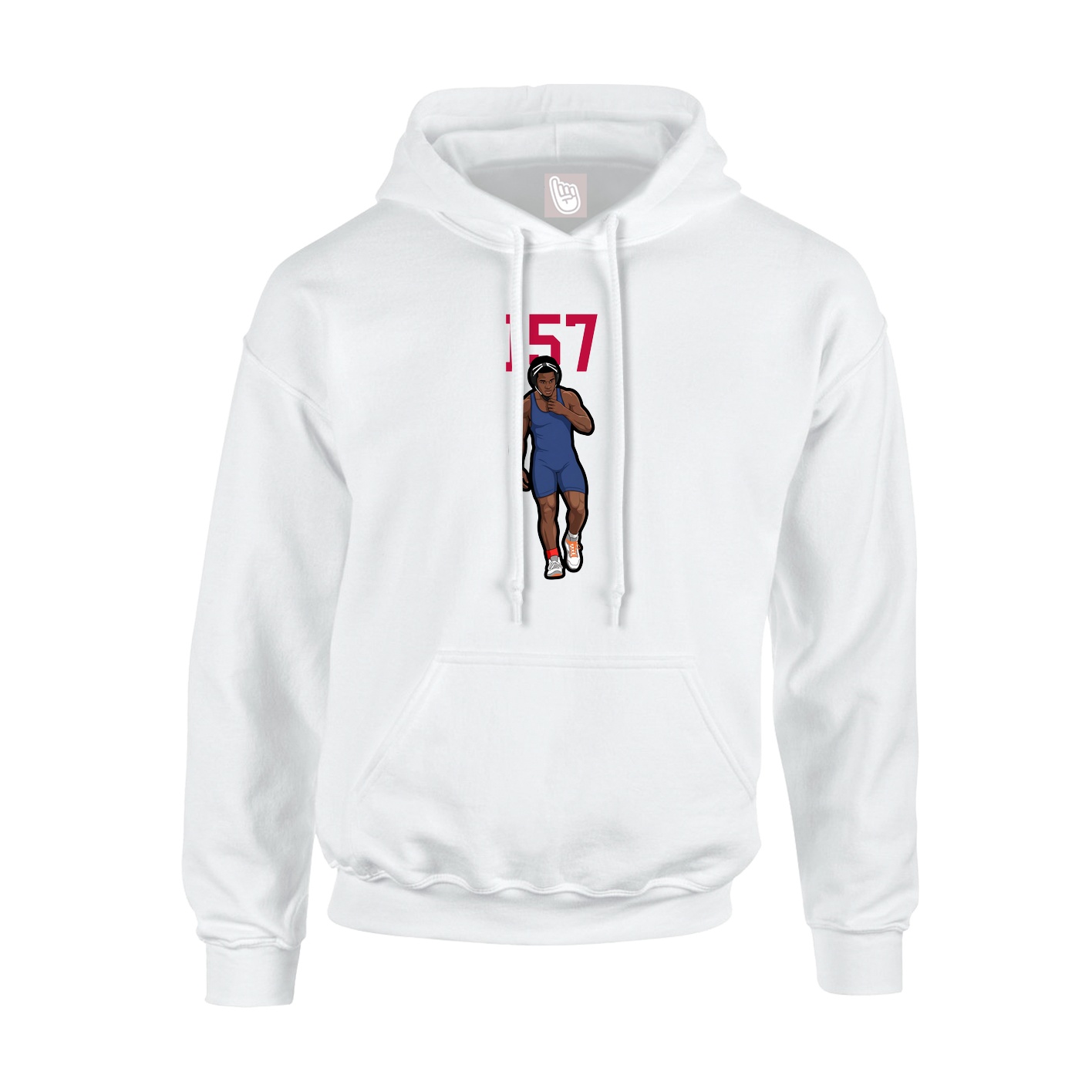Hoodie — Number Top in White