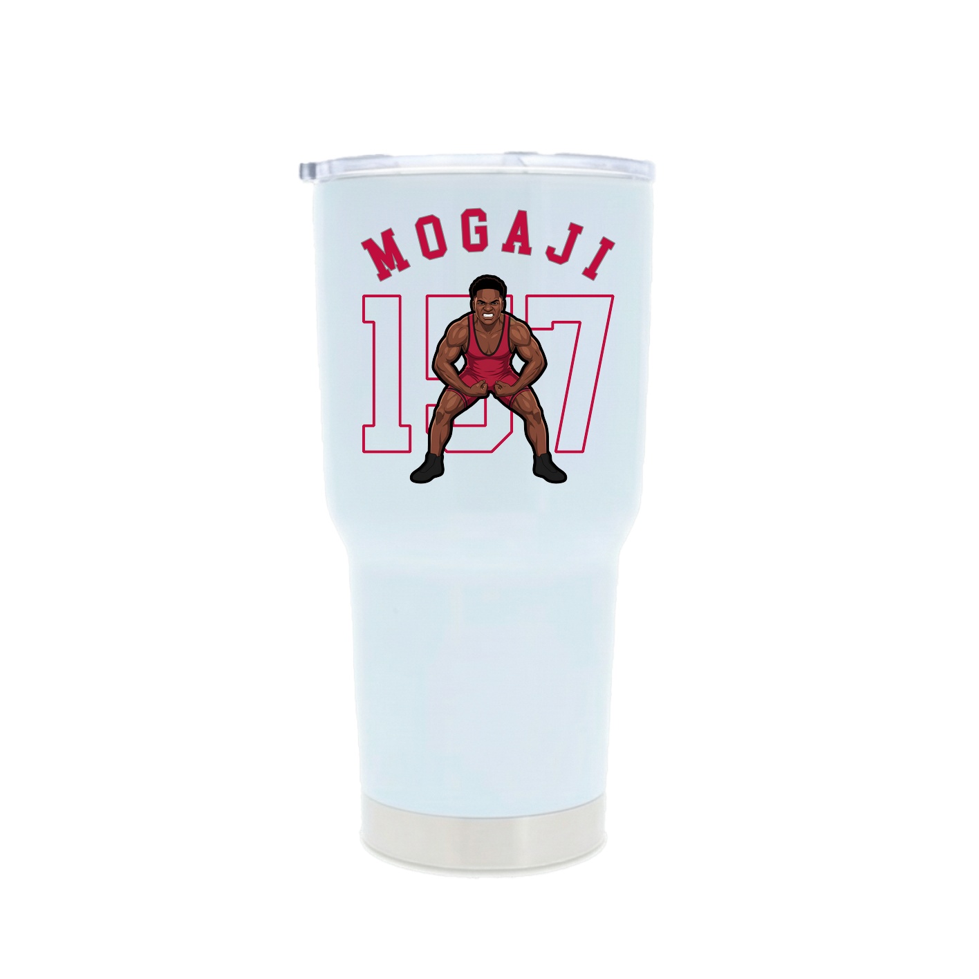 30oz Stainless Steel Tumbler — Shirsey Arch in White