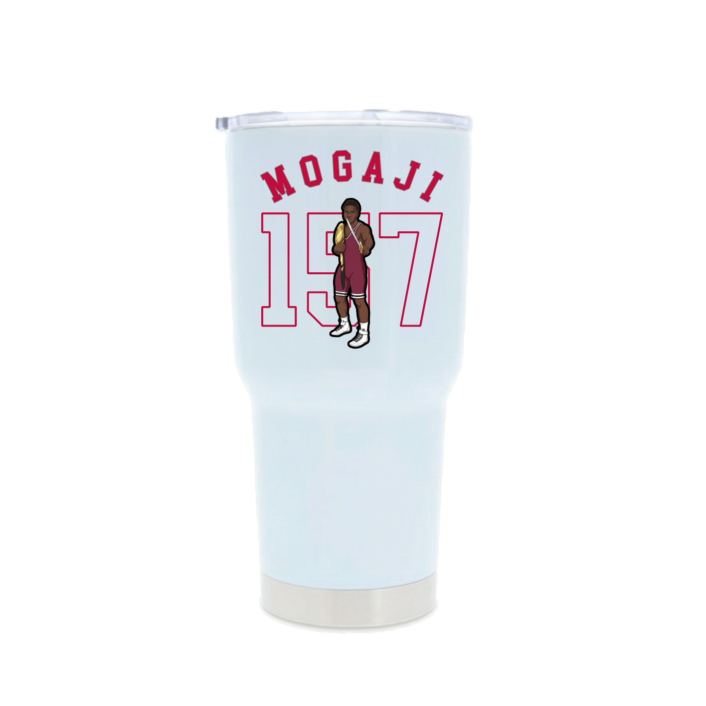 30oz Stainless Steel Tumbler — Shirsey Arch in White