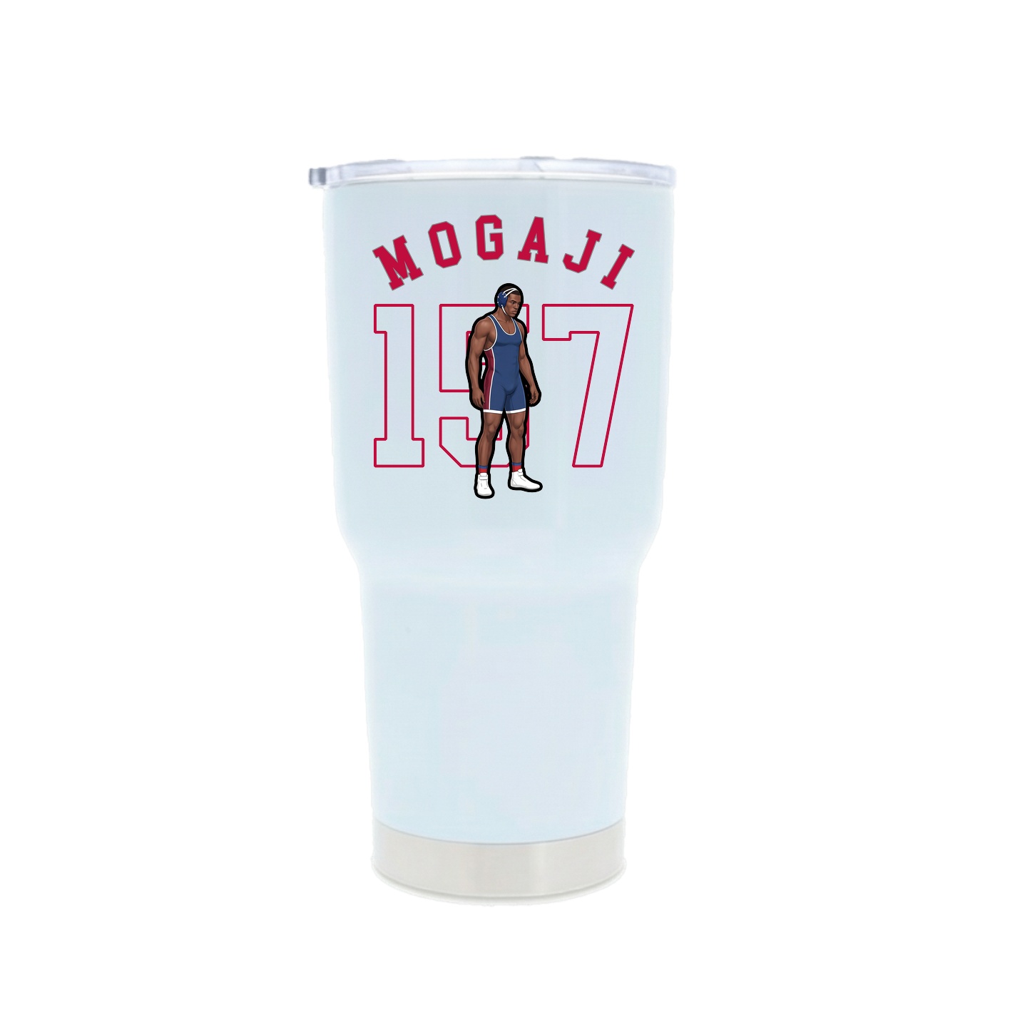 30oz Stainless Steel Tumbler — Shirsey Arch in White