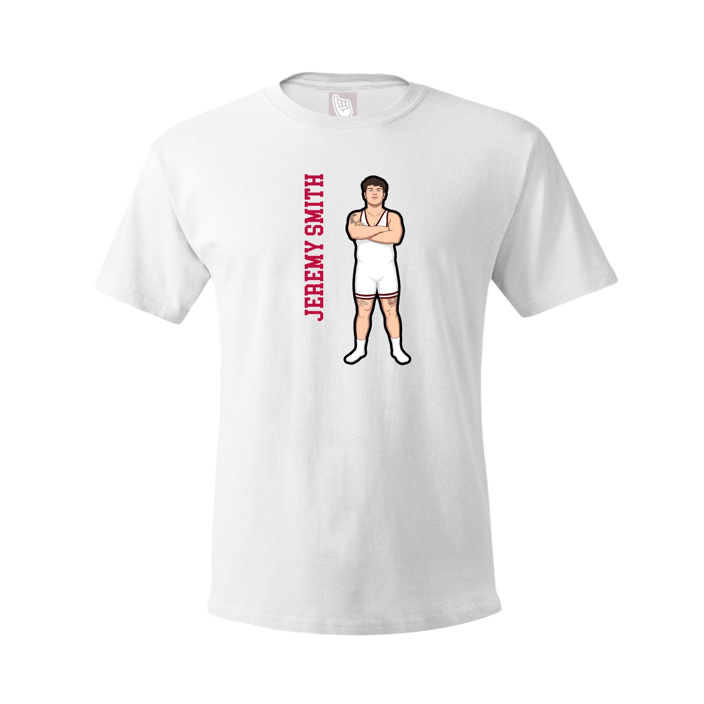 Youth Tee — Name Vertical in White