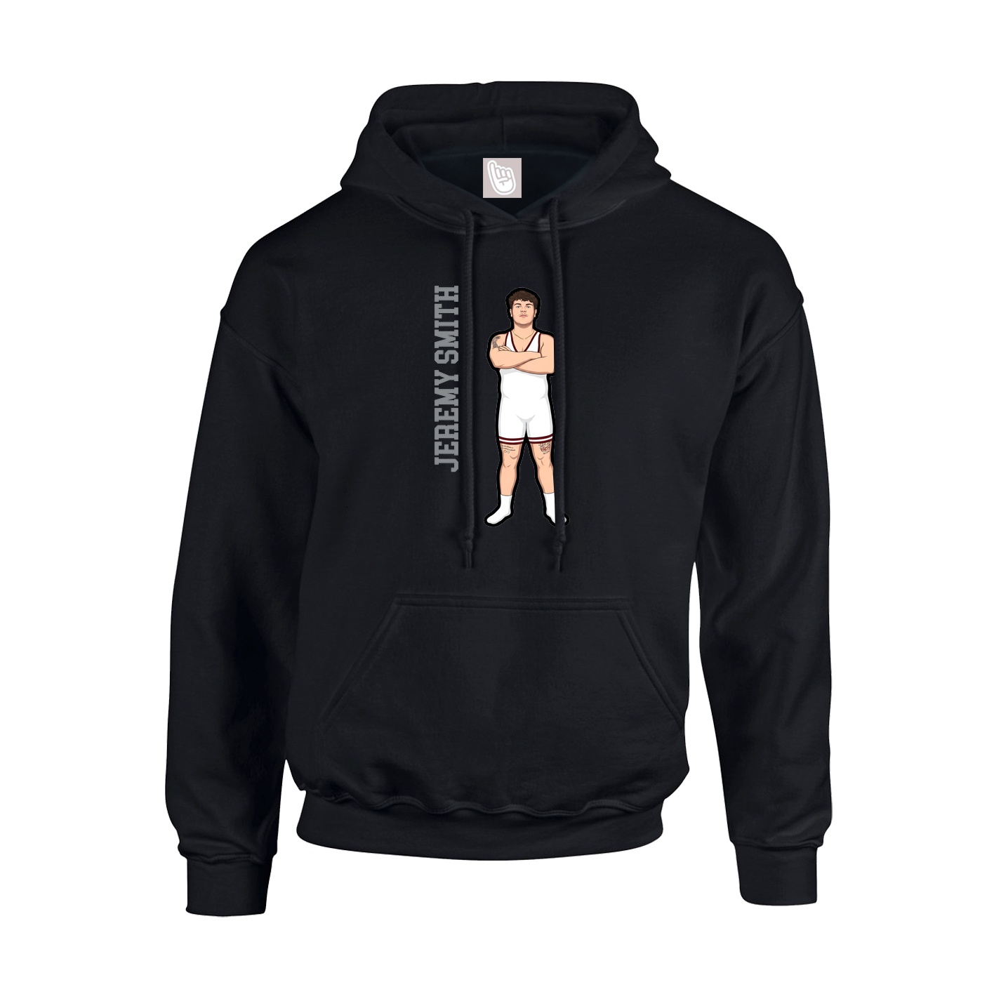 Youth Hoodie — Name Vertical in Black