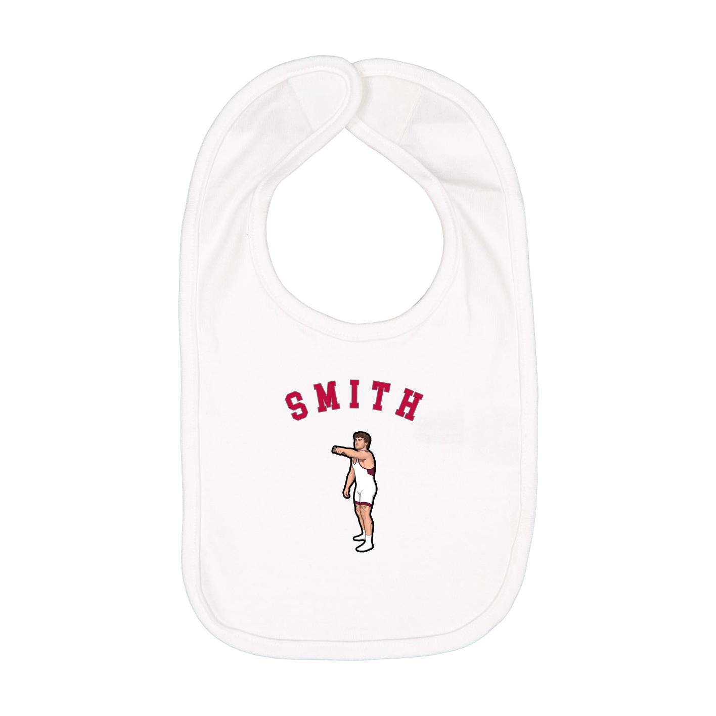 Infant Bib — Shirsey Arch in White