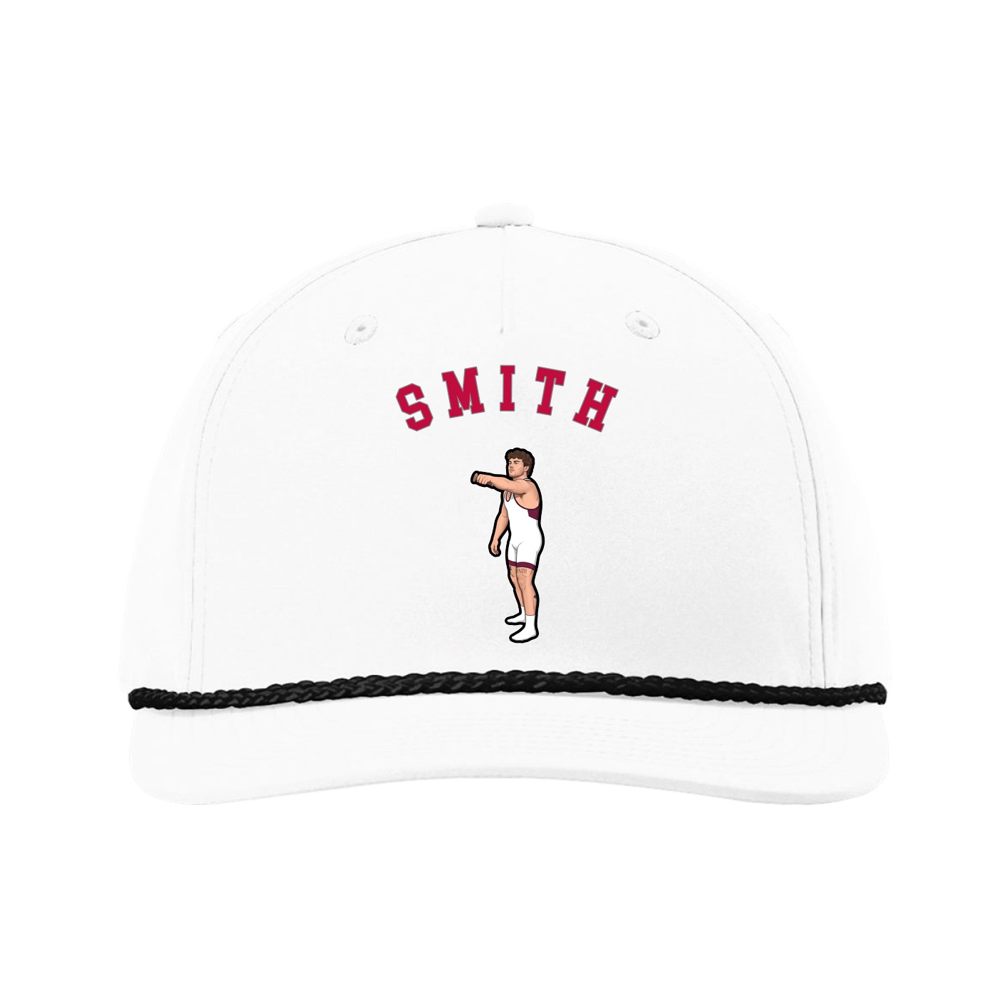 Five-Panel Classic Rope Cap — Shirsey Arch in White