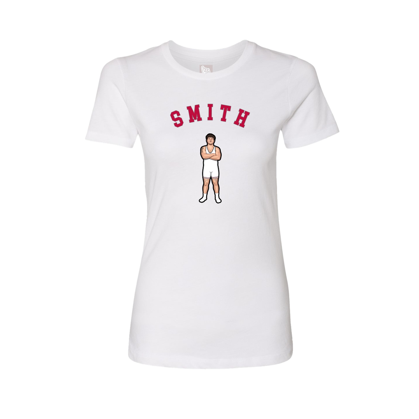 Fitted Women's Tee — Shirsey Arch in White