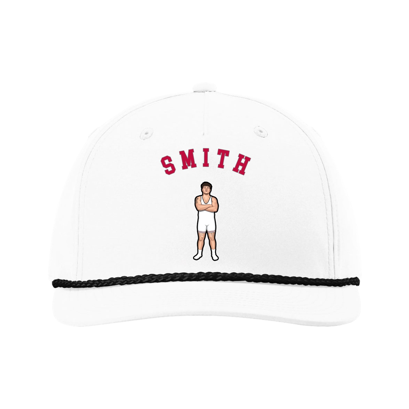 Five-Panel Classic Rope Cap — Shirsey Arch in White