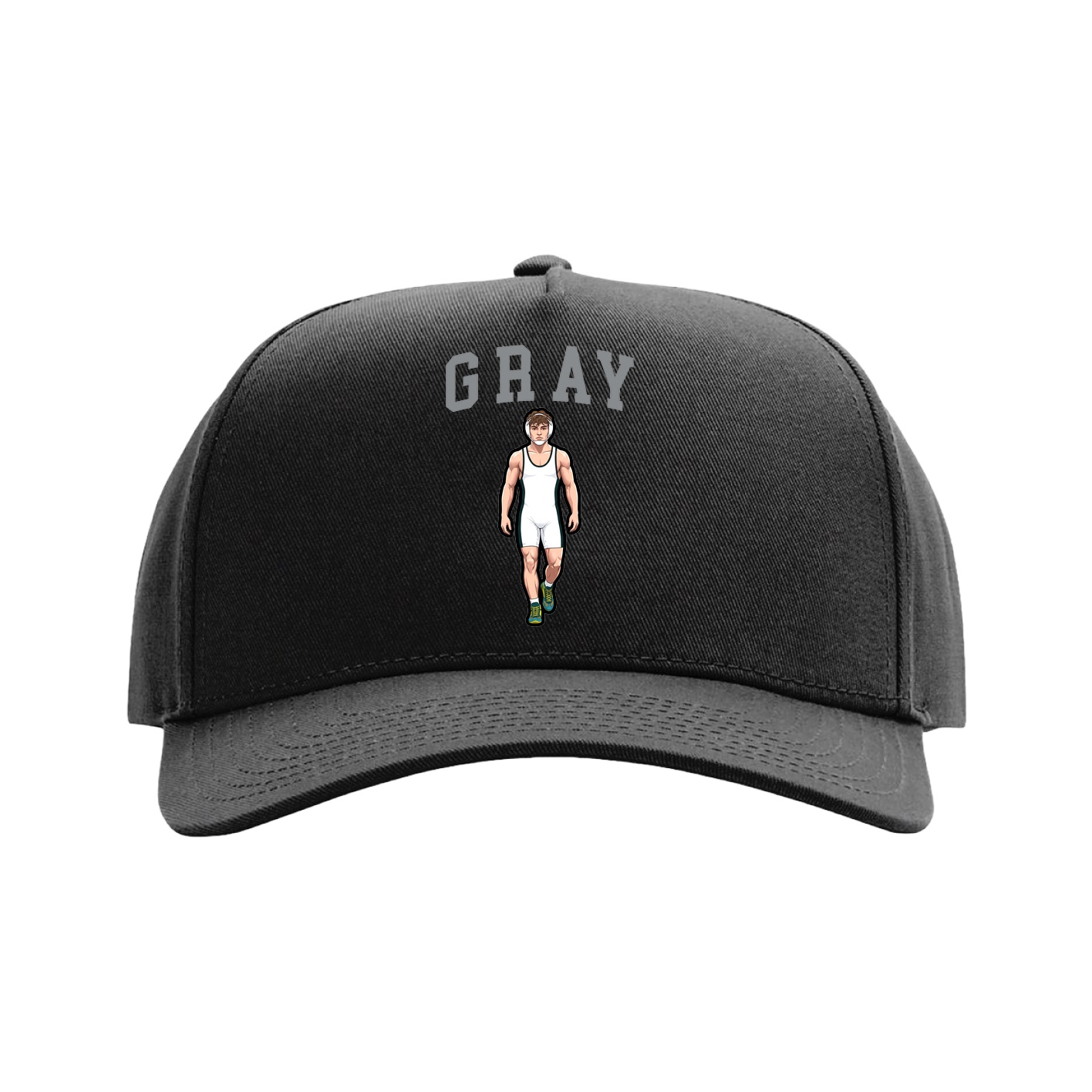 Full Fabric Five-Panel Champ Cap — Shirsey in Black