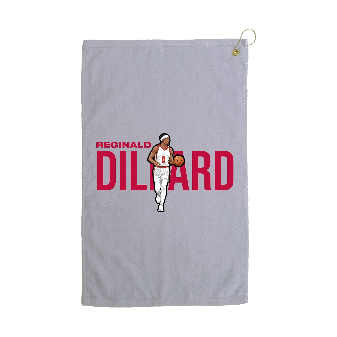 Golf Towel — Player Name in Grey