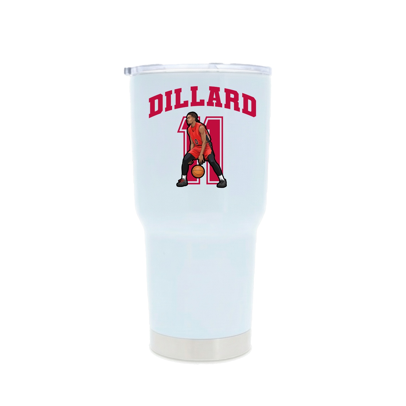 30oz Stainless Steel Tumbler — Number in White