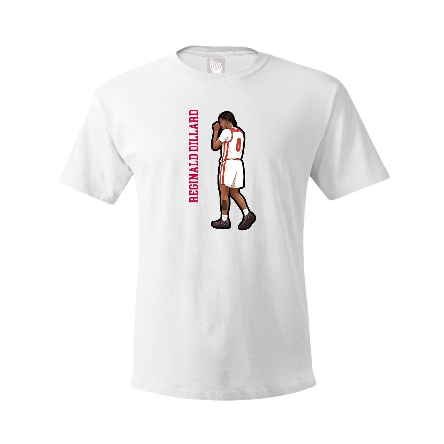 Tee — Name Vertical in White