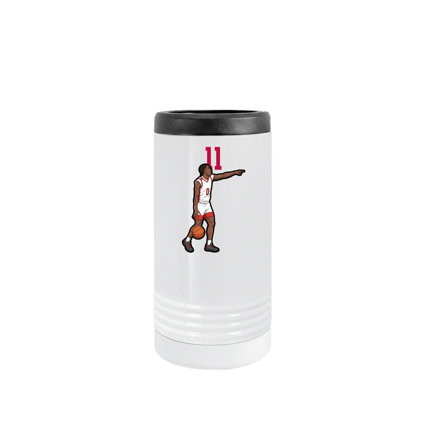 Slim Beverage Holder — Number Top in White