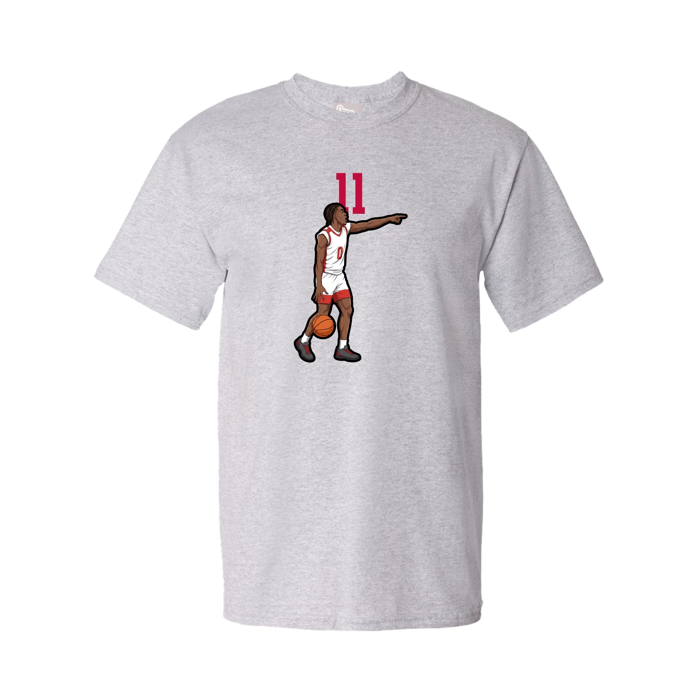 Youth Tee — Number Top in Grey