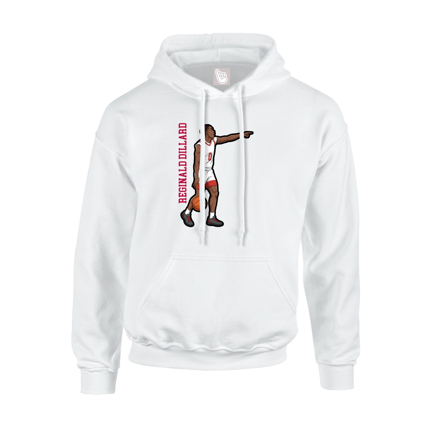 Hoodie — Name Vertical in White
