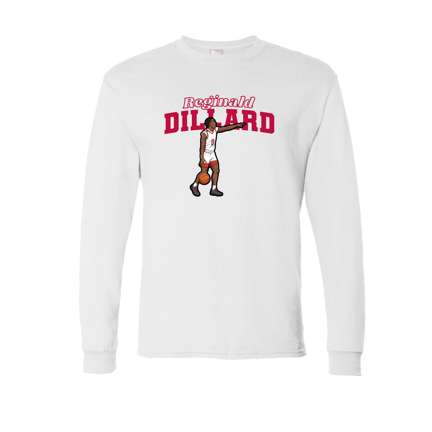 Long Sleeve Tee — Name Arch in White
