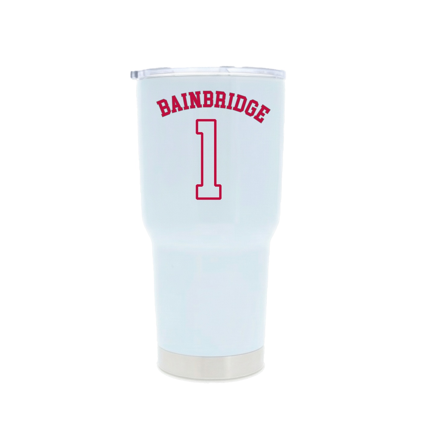 30oz Stainless Steel Tumbler — Shirsey Arch in White