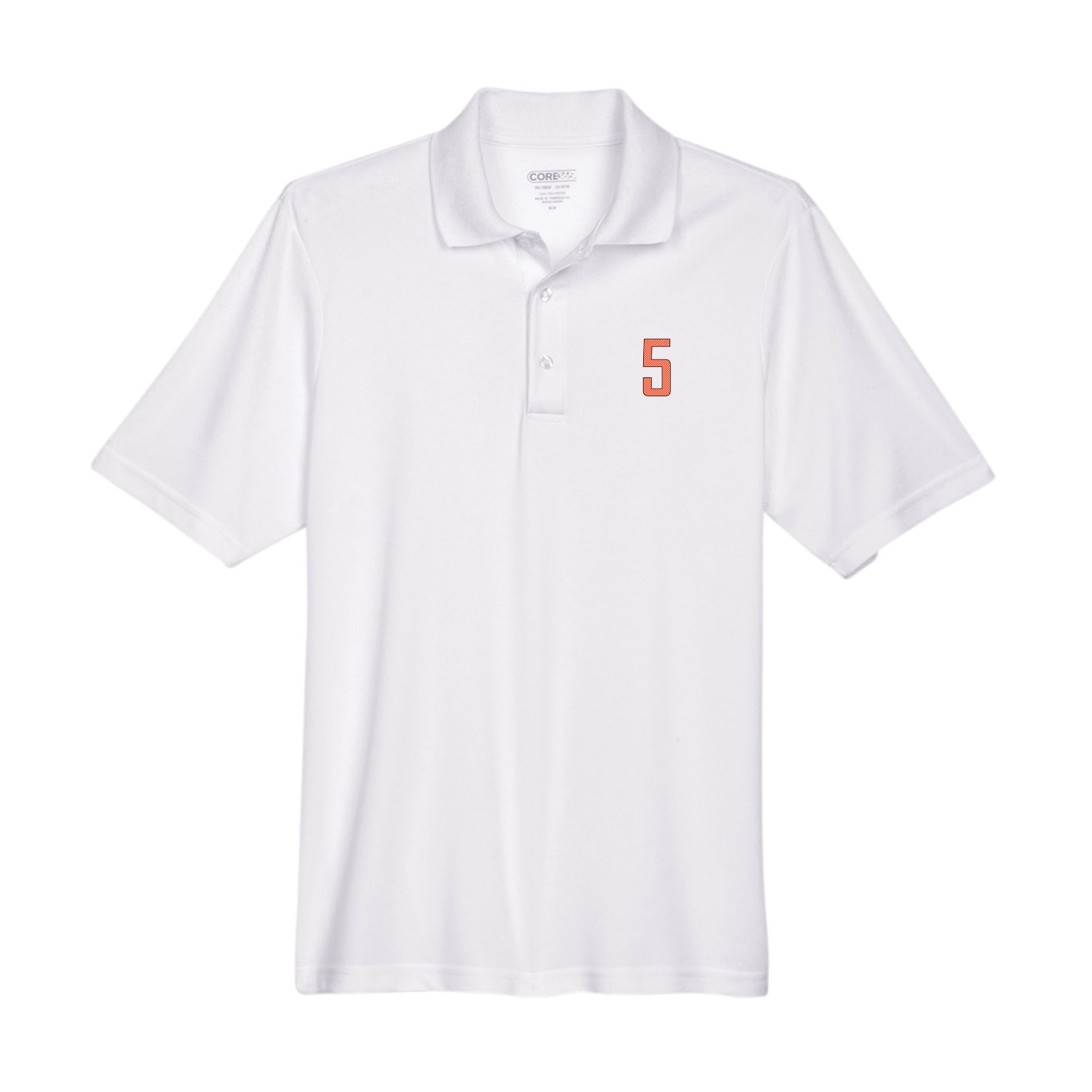 Performance Polo — Front Shirsy in White