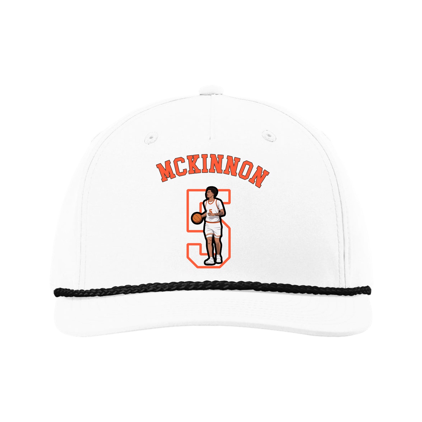 Five-Panel Classic Rope Cap — Shirsey Arch in White
