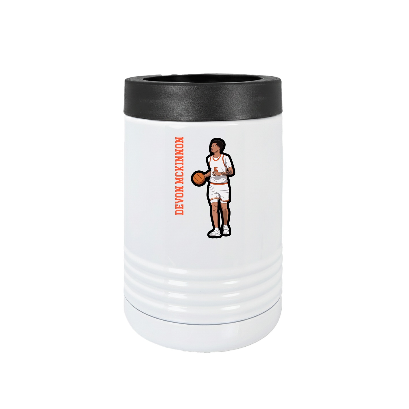 Beverage Holder — Name Vertical in White