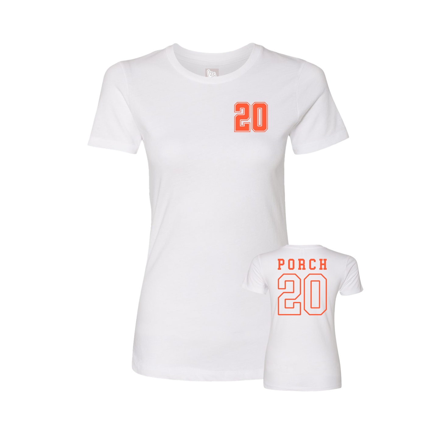 Fitted Women's Tee — Chest Back in White