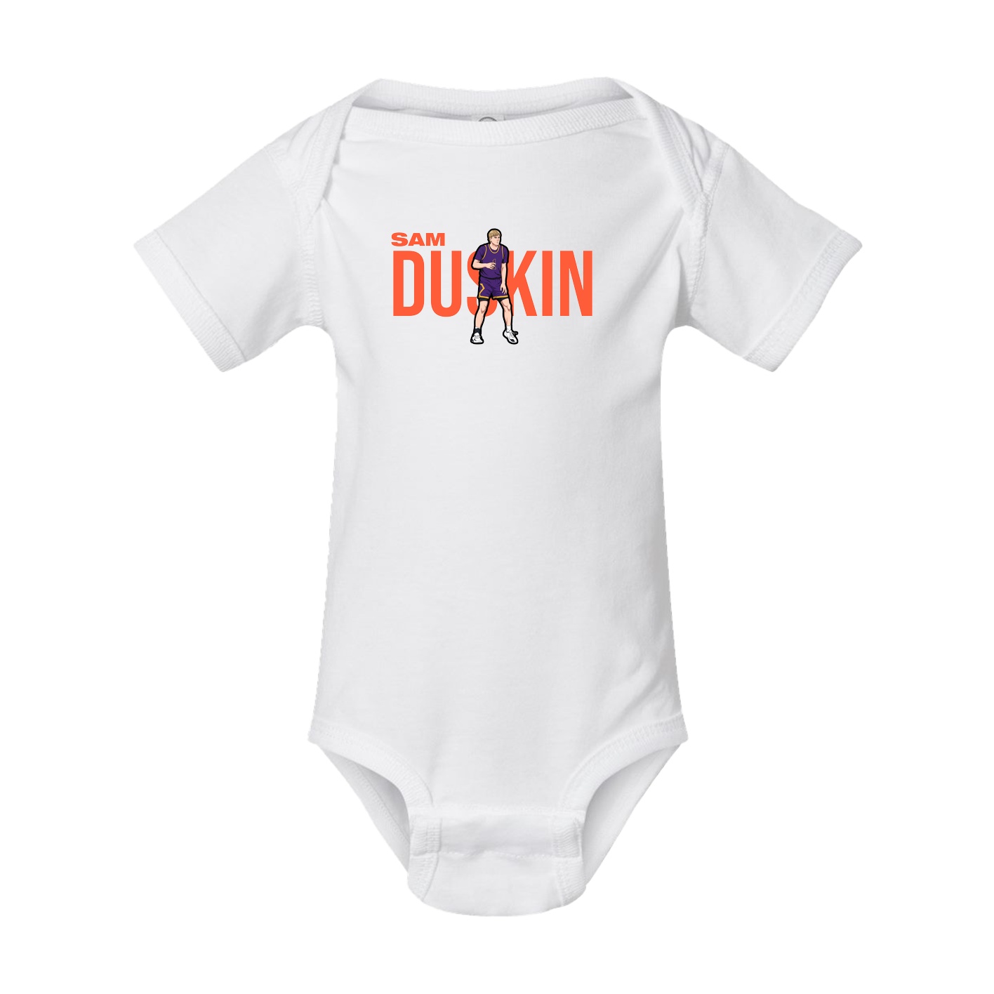 Baby Onesie — Player Name in White