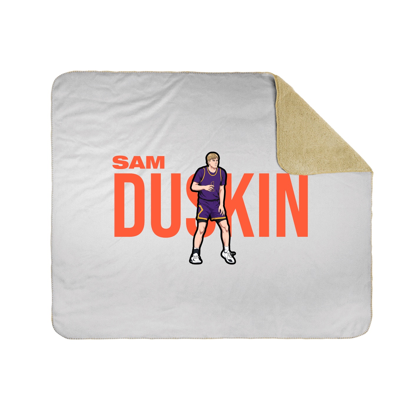 Throw Blanket — Player Name in White