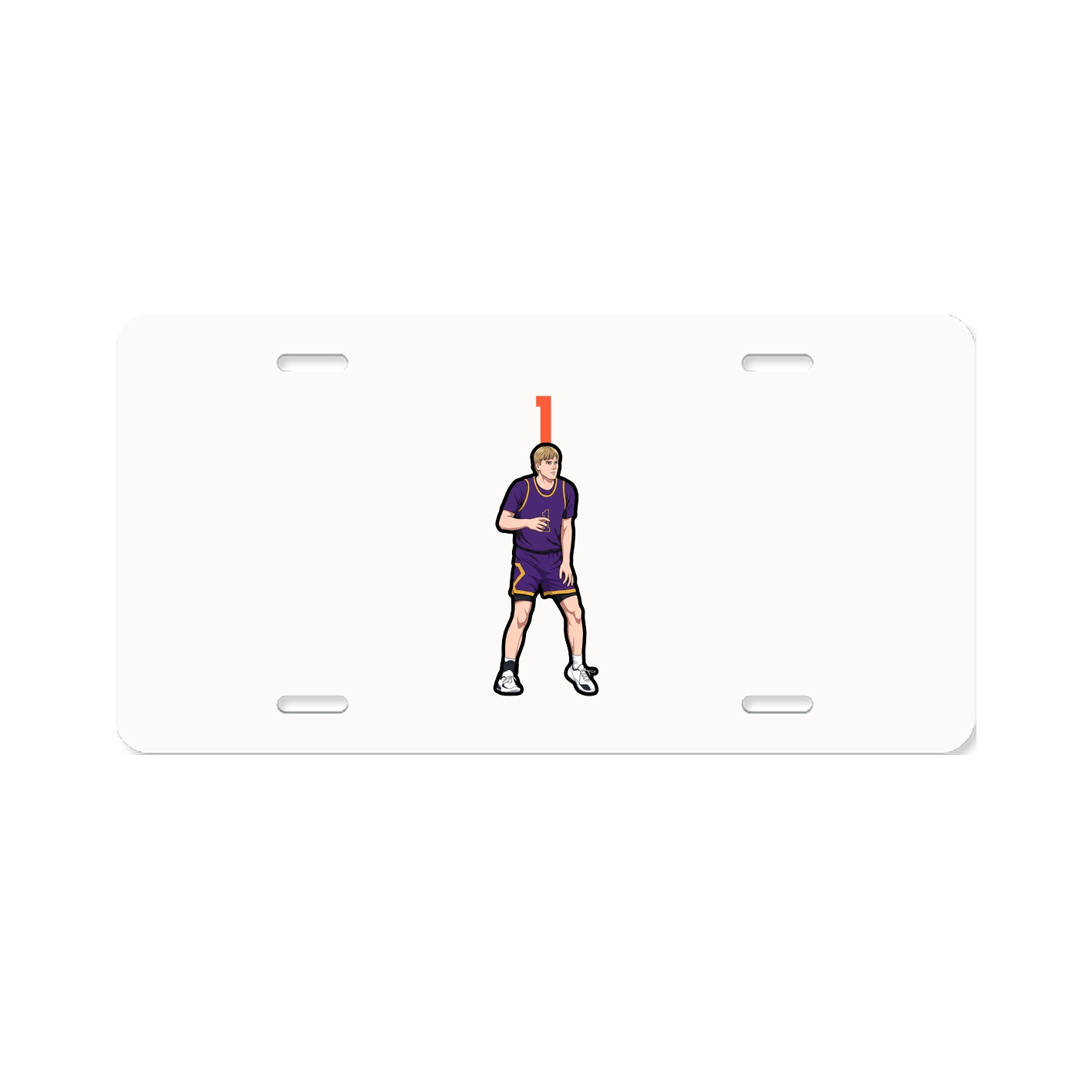 License Plate — Number Top in Classic