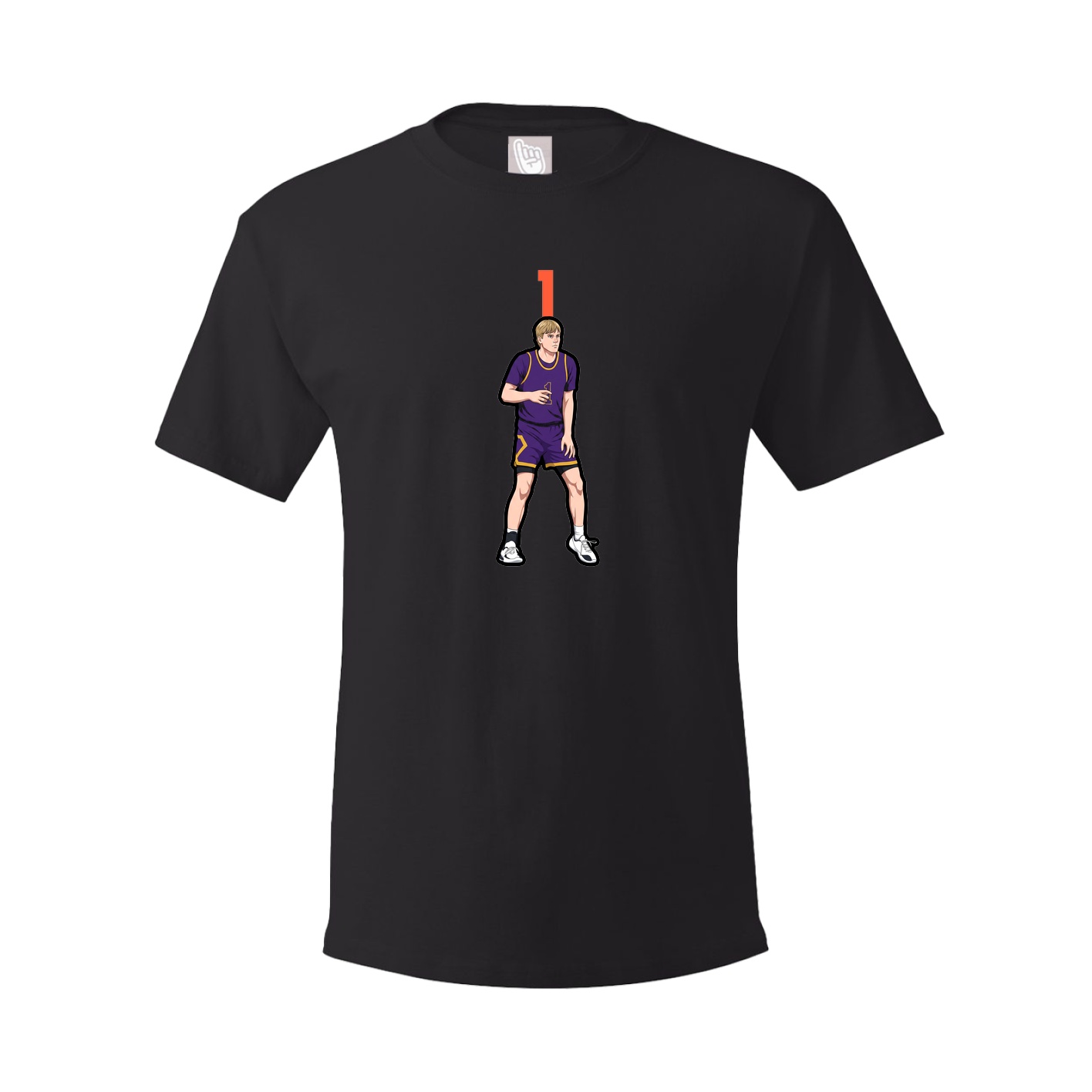 Youth Tee — Number Top in Black
