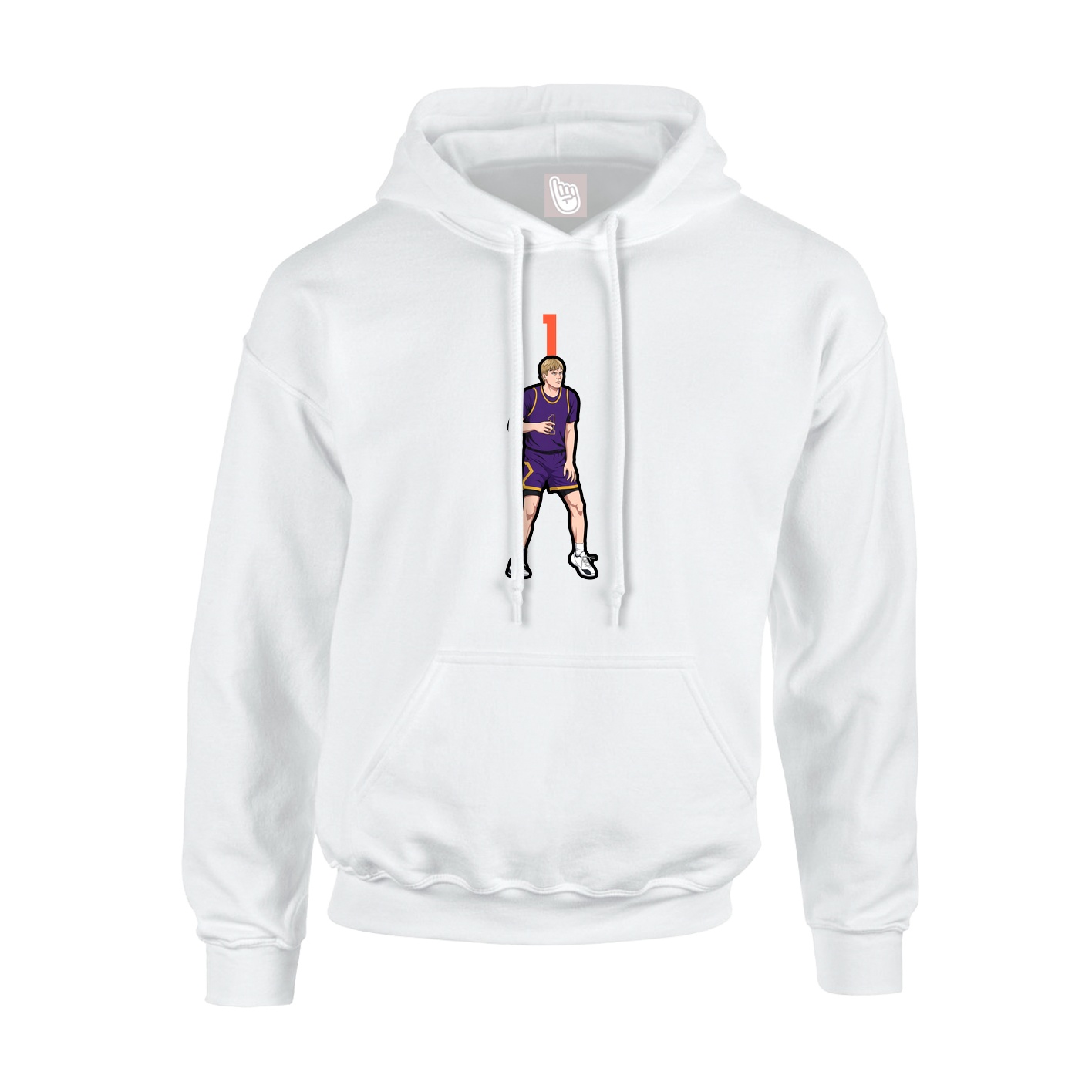 Hoodie — Number Top in White