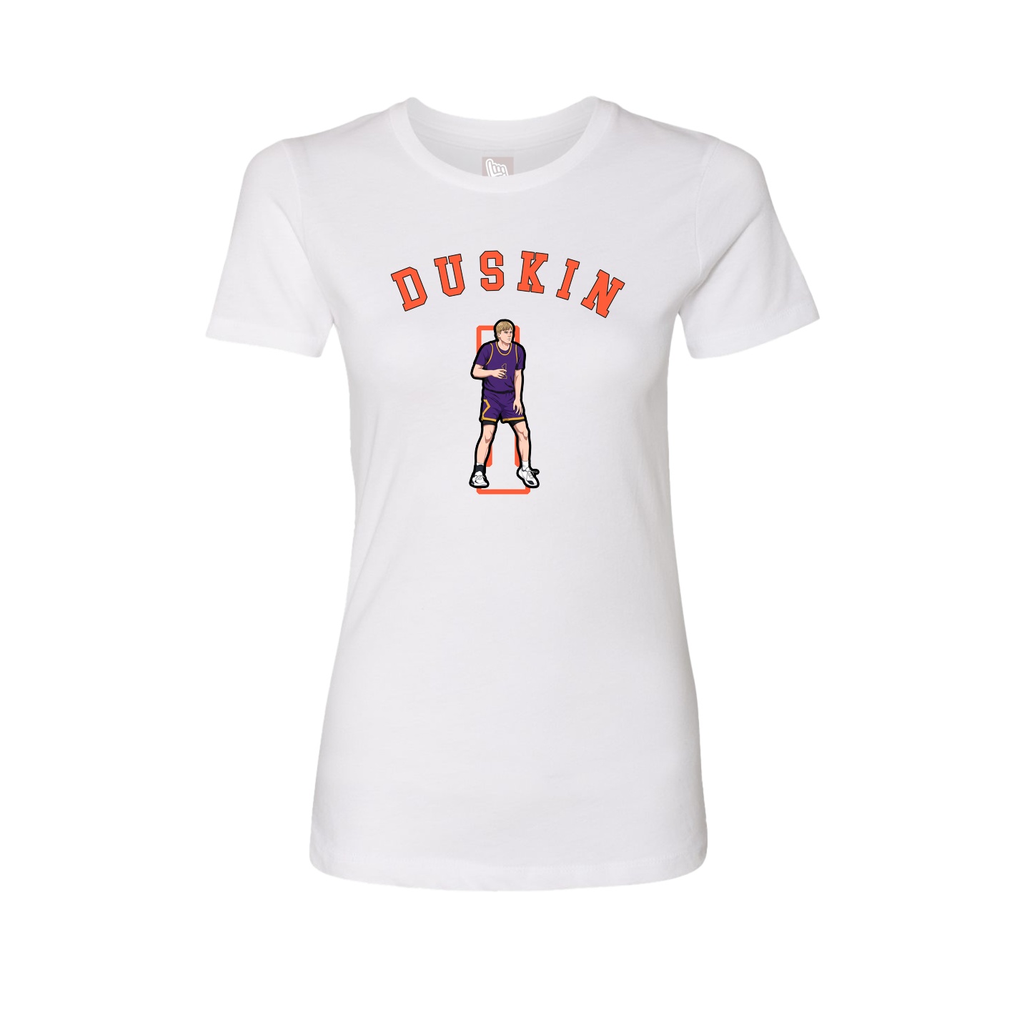 Fitted Women's Tee — Shirsey Arch in White